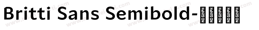 Britti Sans Semibold字体转换